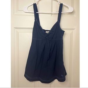 Vintage Abercrombie & Fitch y2k Navy Blue Babydoll Tank Top Medium